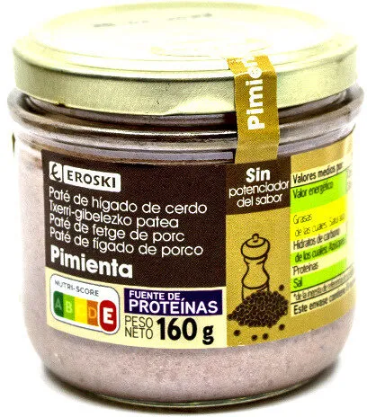 Paté de hígado de cerdo Pimienta