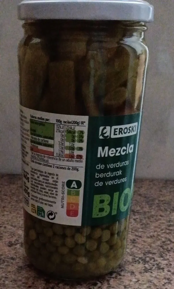 Mezcla de verduras