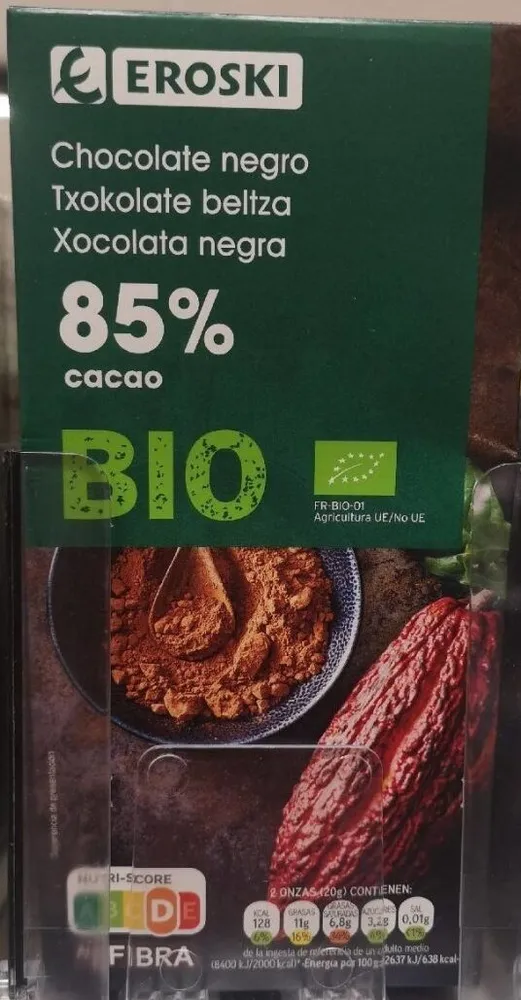 Chocolate negro 85% bio