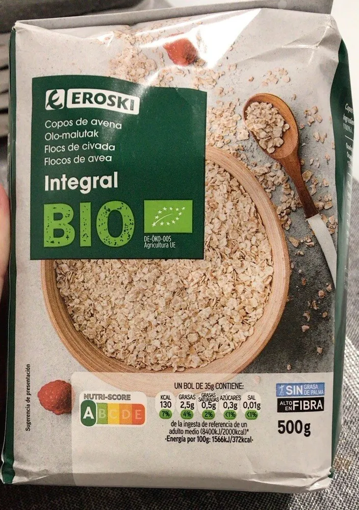Copos de avena integral bio