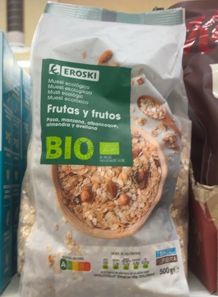 Muesli ecológico frutas y frutos