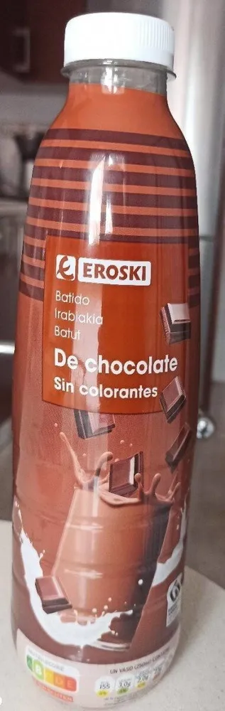 Batido de chocolate sin colorantes