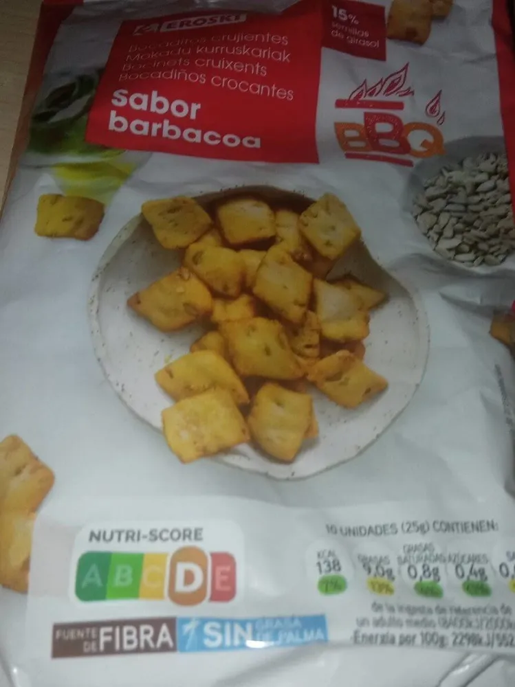 Bocadillos crujientes Sabor barbacoa