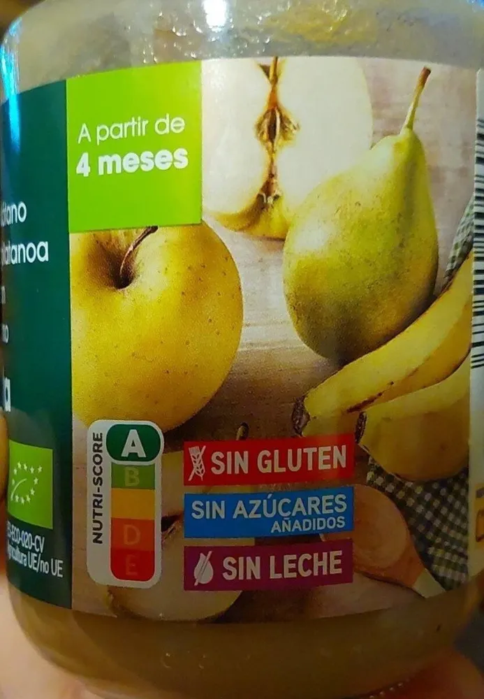 Puré de Manzana Pera y Plátano