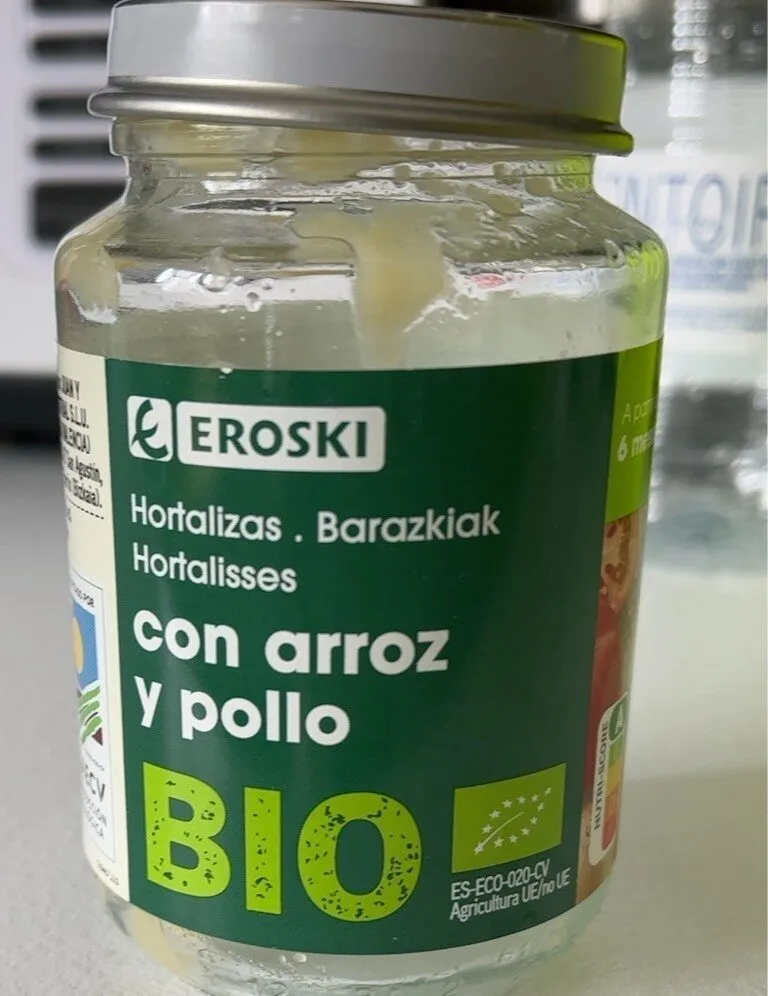 Hortalizas con arroz y pollo BIO