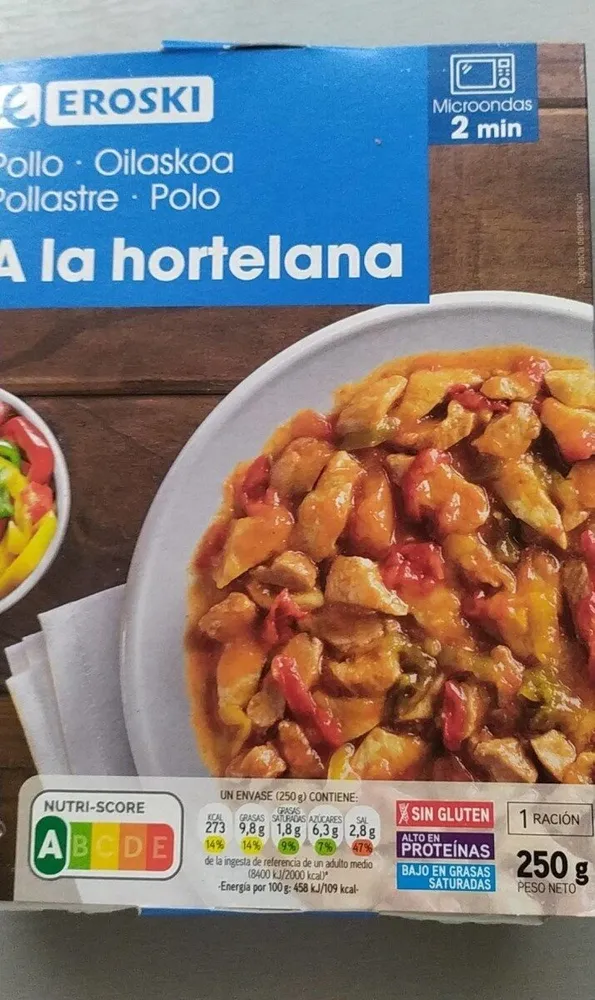 Pollo a la hortelana