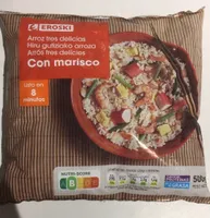 Arroz tres delicias con marisco
