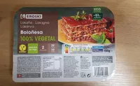 Lasaña boloñesa vegetal