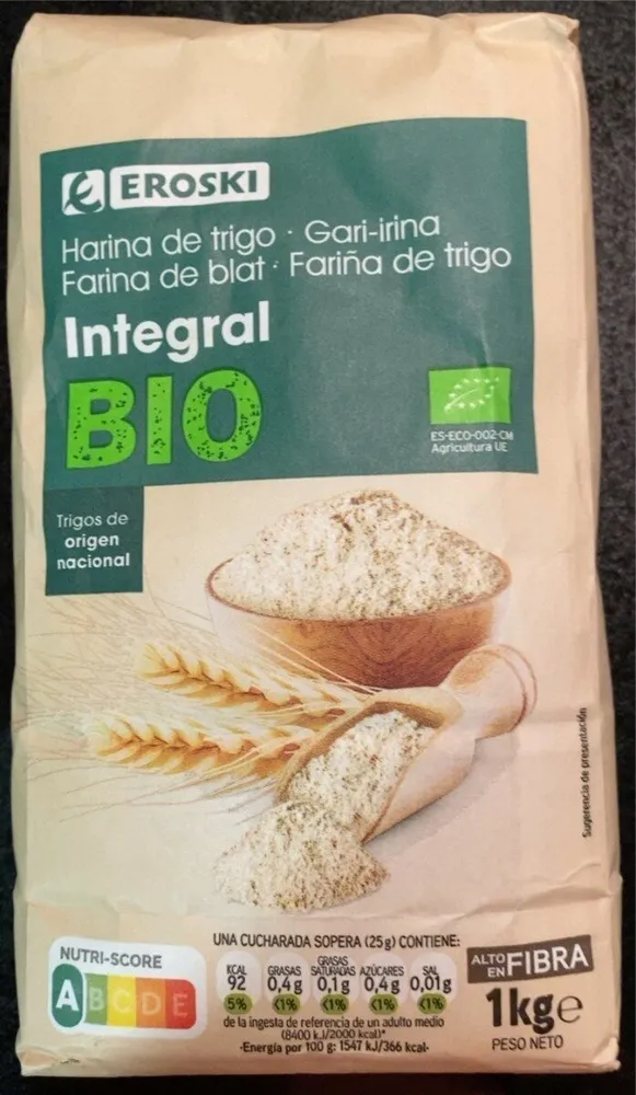 Harina de trigo integral bio