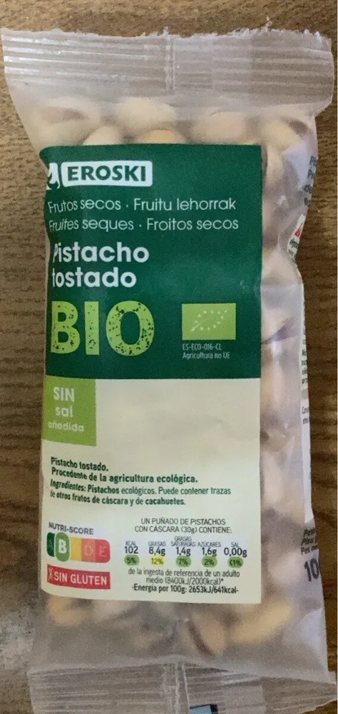 Pistacho tostado BIO