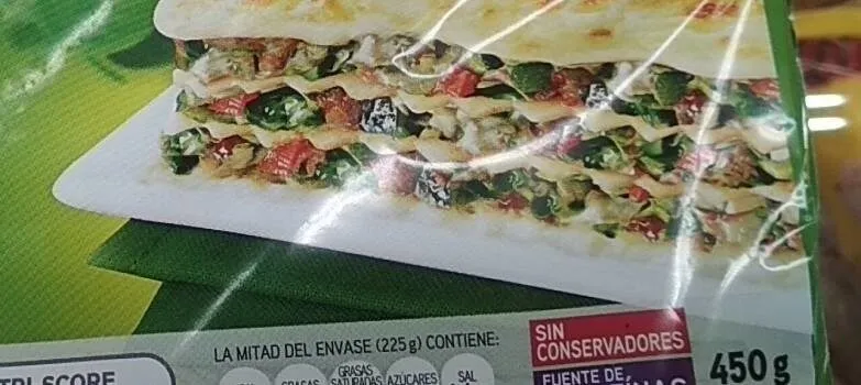Lasaña vegetal