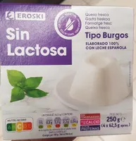 Queso fresco tipo Burgos sin lactosa