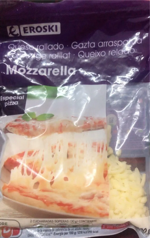Queso rallado mozarella