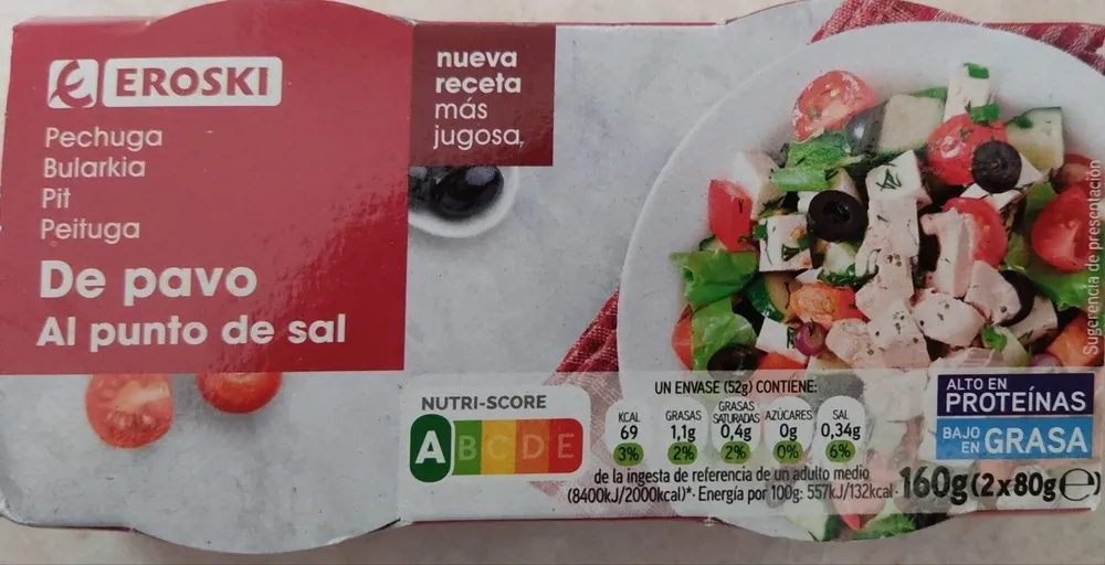 Pechuga de pavo al punto de sal