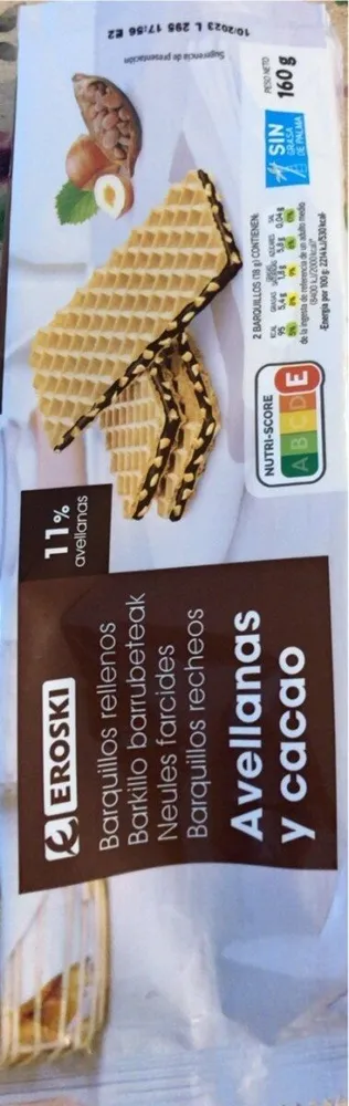 Barquillos rellenos