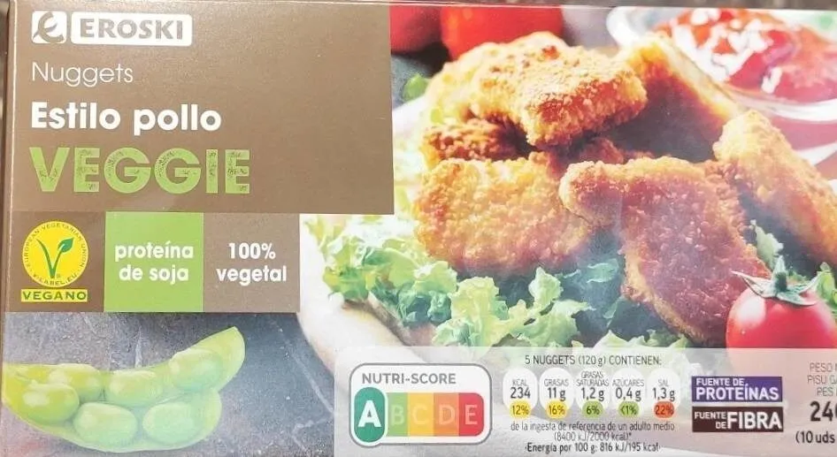 Nuggets estilo pollo veggie
