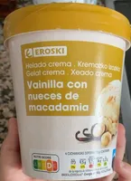 Helado vainilla con nueces de macadamia