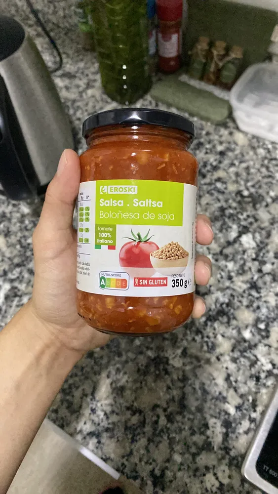 Salsa . Saltsa Boloñesa de soja