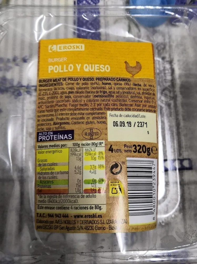 Burger pollo y queso