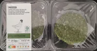 Hamburguesa de pollo con espinacas