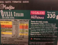 Queso de oveja curado con leche cruda