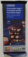 Chocolate negro. 25% Almendras enteras