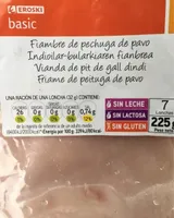 Fiambre de pechuga de pavo cocido