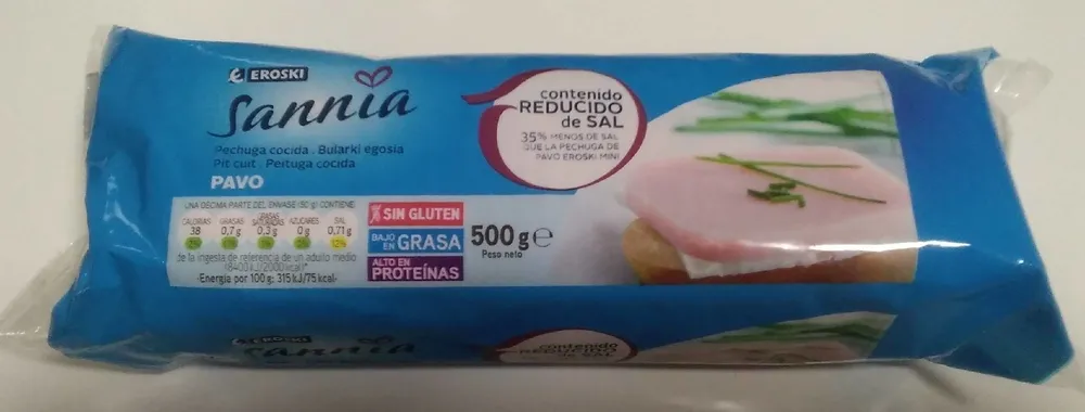 Pechuga cocida de pavo
