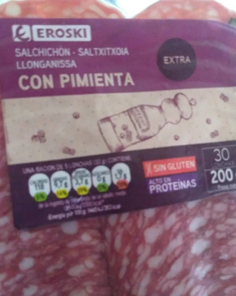 Salchichón con pimienta