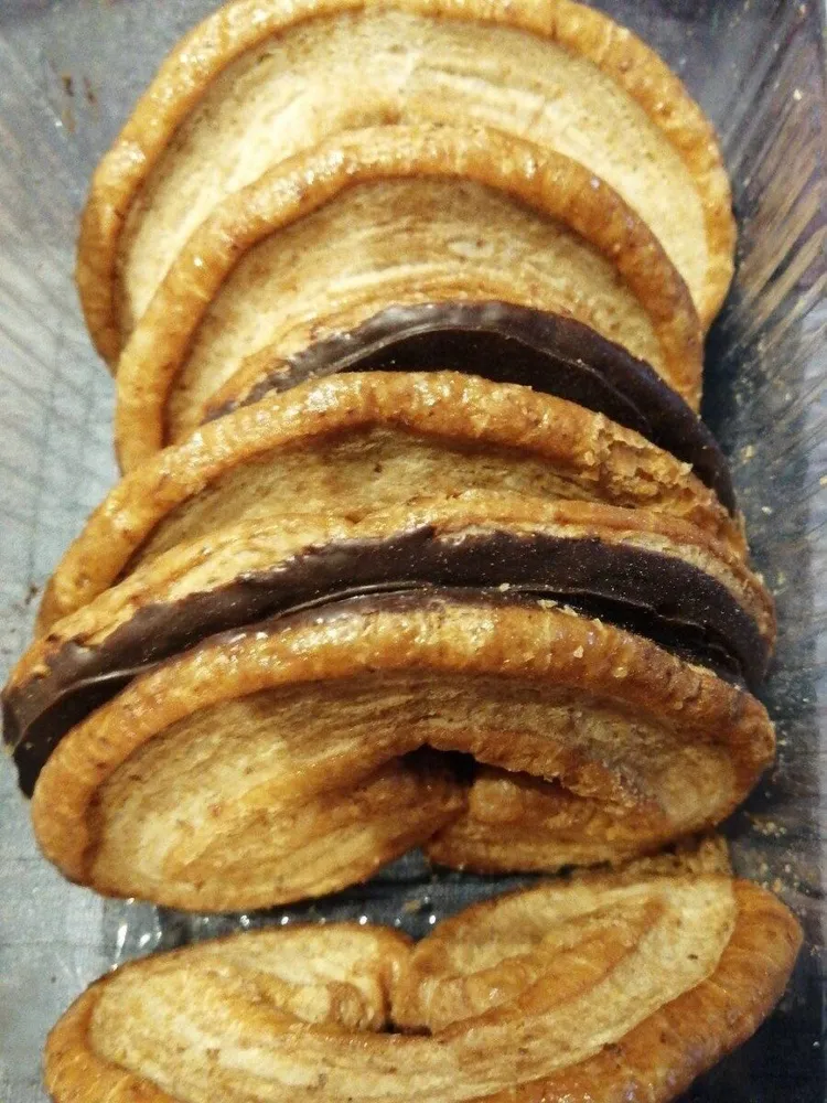 Palmeritas integrales de chocolate