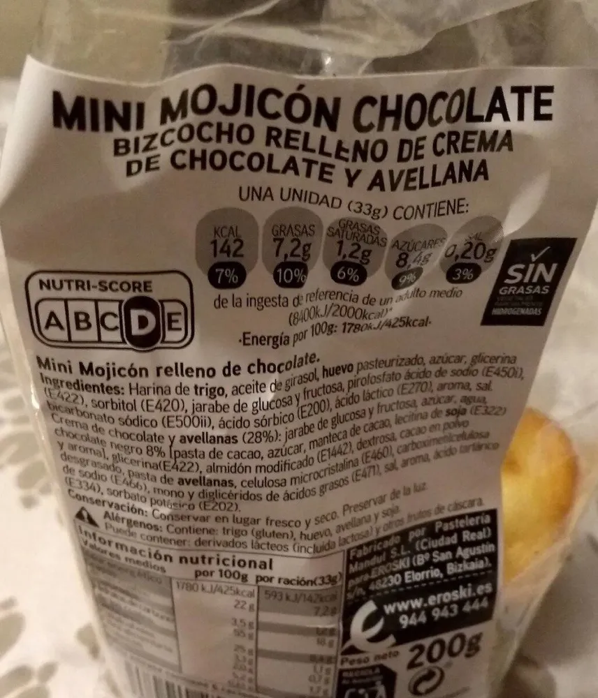 Mini mojicón de chocolate