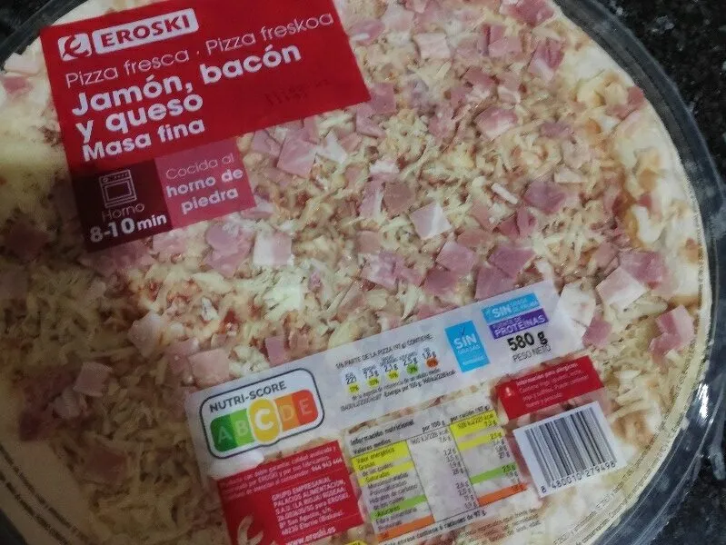 Pizza Fresca - Jamón, Bacon y Queso