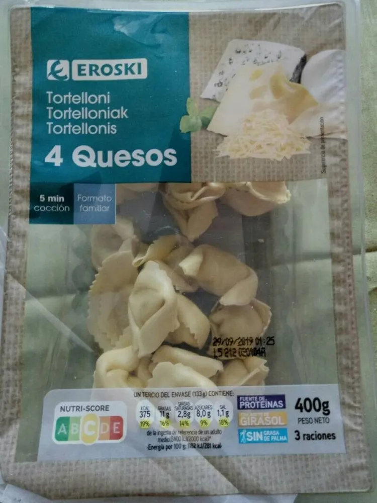 Tortelloni 4 quesos