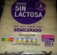 Queso semicurado sin lactosa