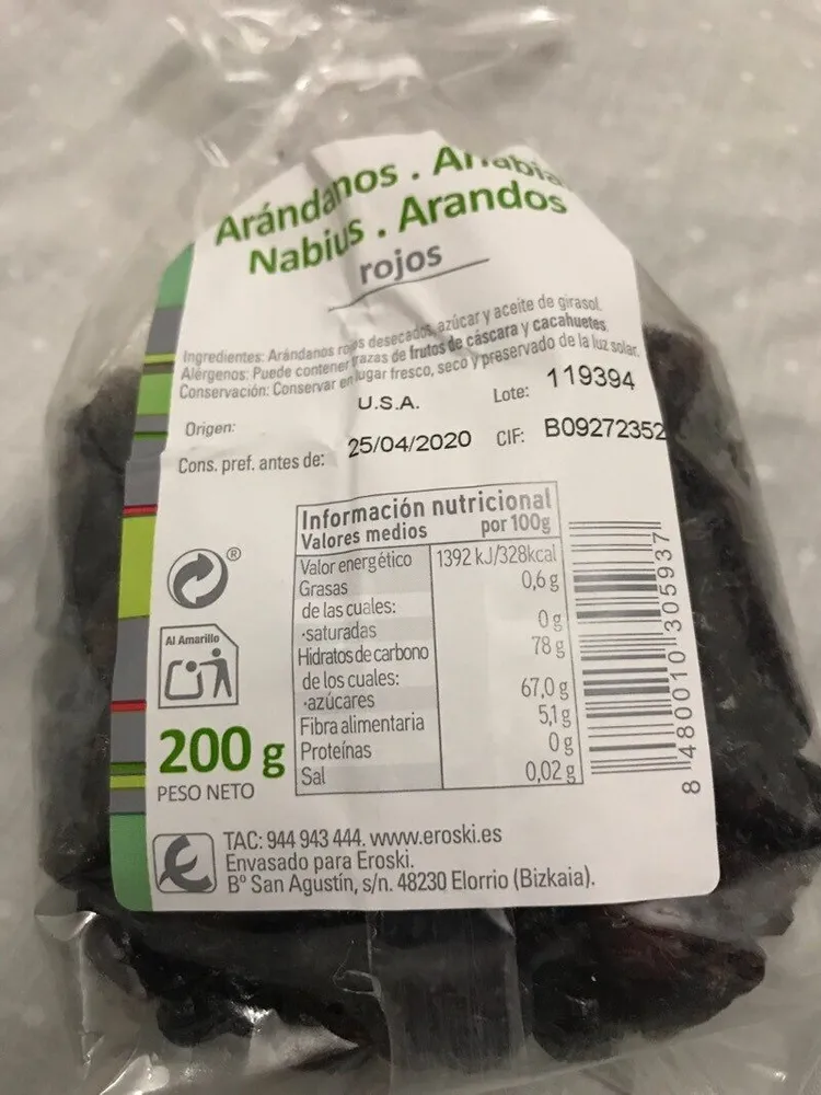 Arándanos rojos