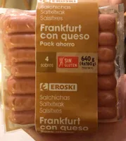 Salchicha Frankfurt con queso