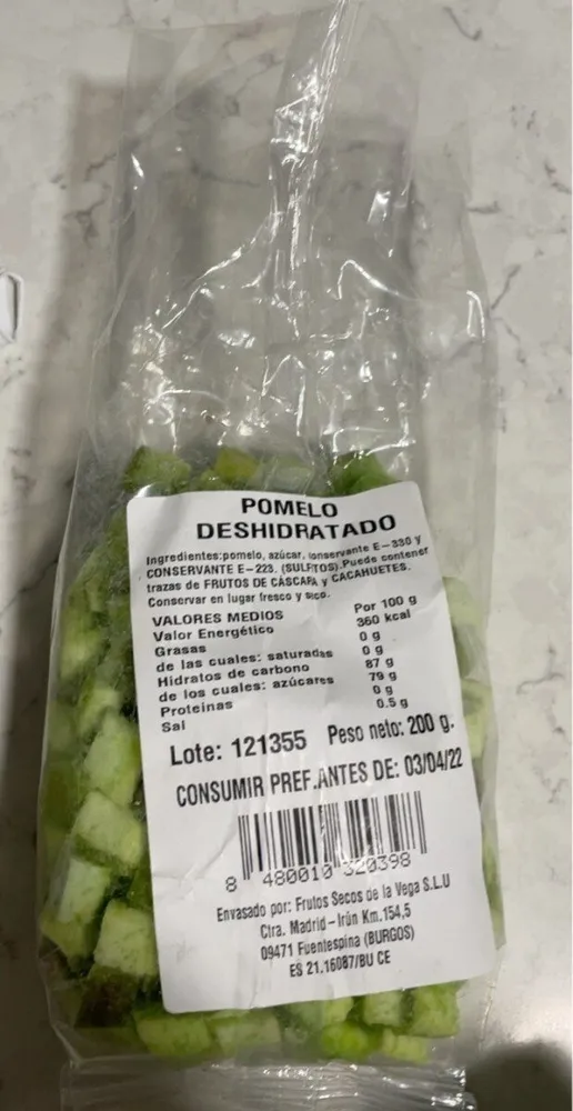 Pomelo deshidratado