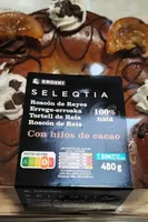 Roscón de Reyes con hilos de cacao