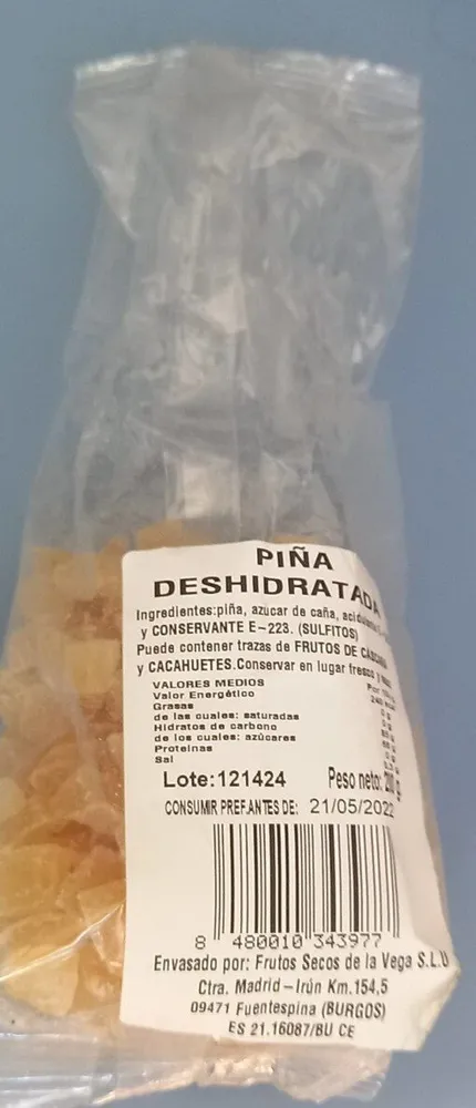 Piña deshidratada