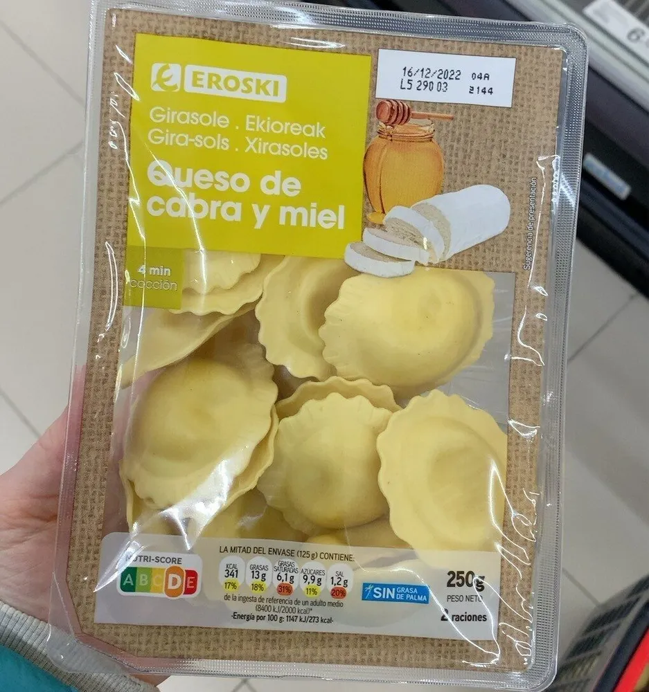 Girasoles queso de cabra y miel