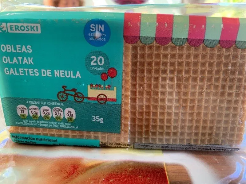 Obleas de helado
