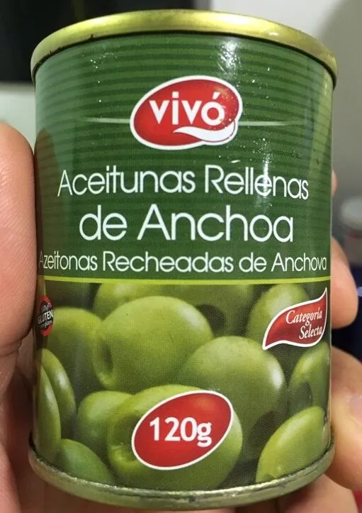 Aceitunas verdes rellenas de anchoa