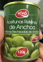 Aceitunas verdes rellenas de anchoa