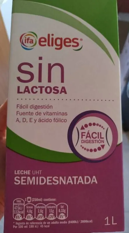 Leche Semi Sin Lactosa Ifa Elige