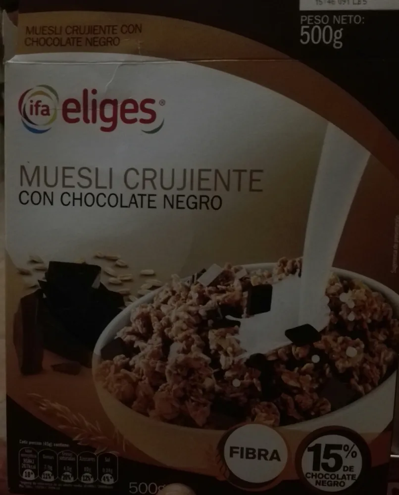 Céréales Muesli avec chocolat noir