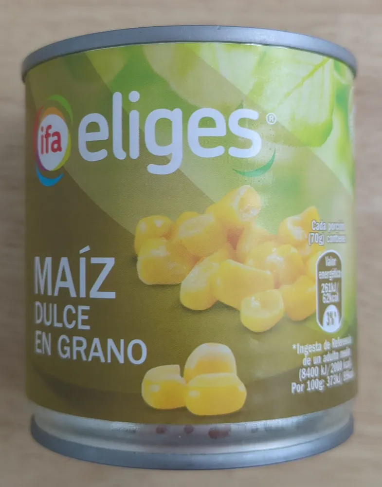 Maiz dulce en grano