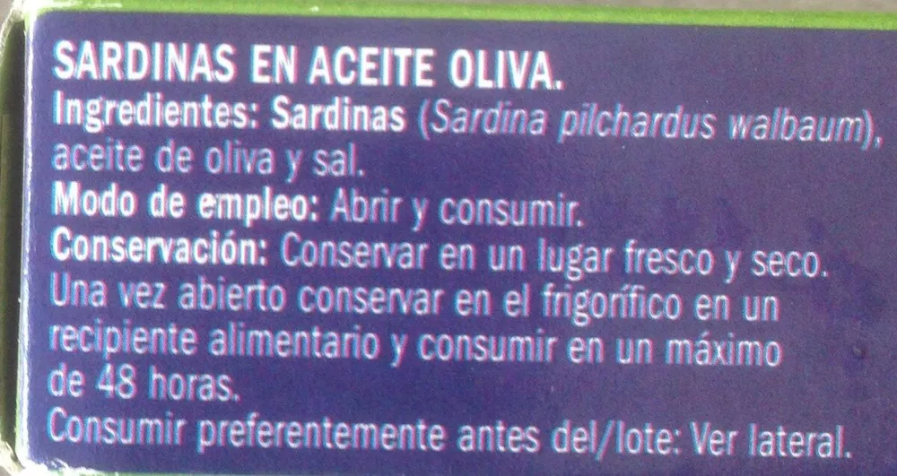 Sardinillas en aceite de oliva