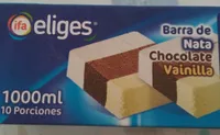 Barra de nata chocolate vainilla