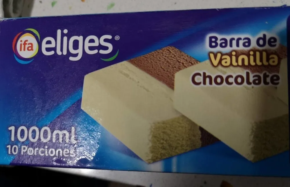 Barra de vainilla y chocolate