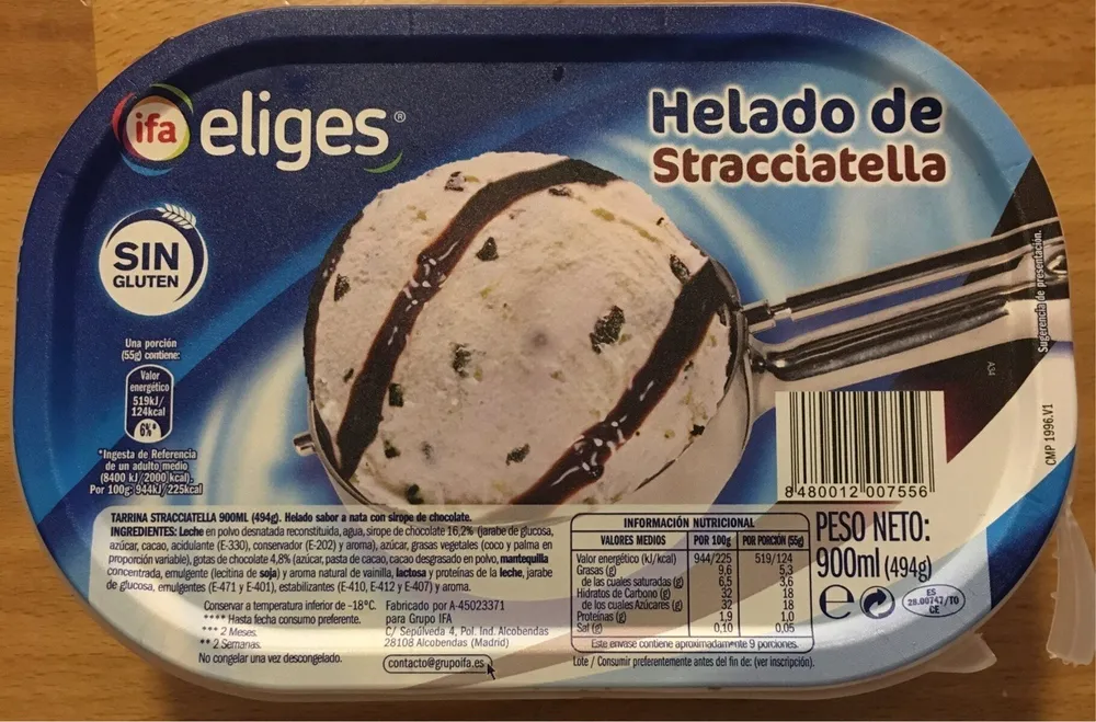 Helado de Stracciatella